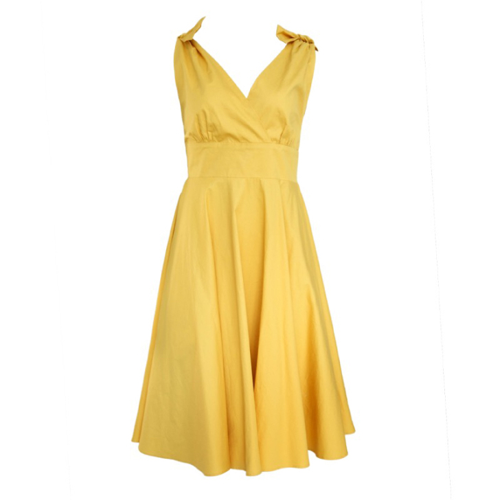 法式v领连衣裙，八成新