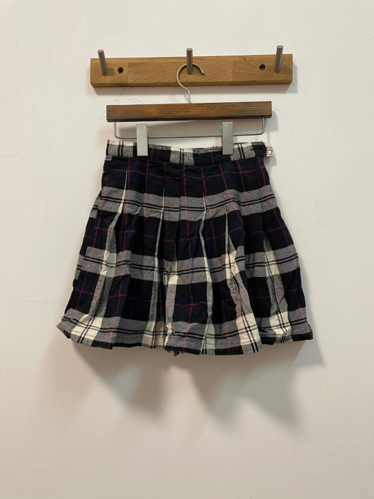 韩国代购 格子百褶短裙 学生裙