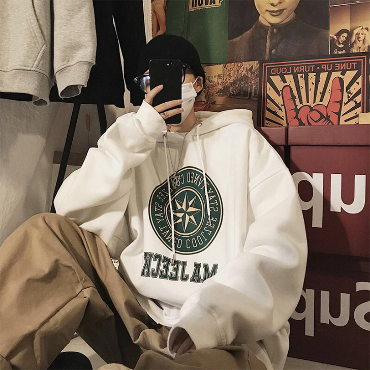 oversize卫衣2021新款秋冬连帽卫...