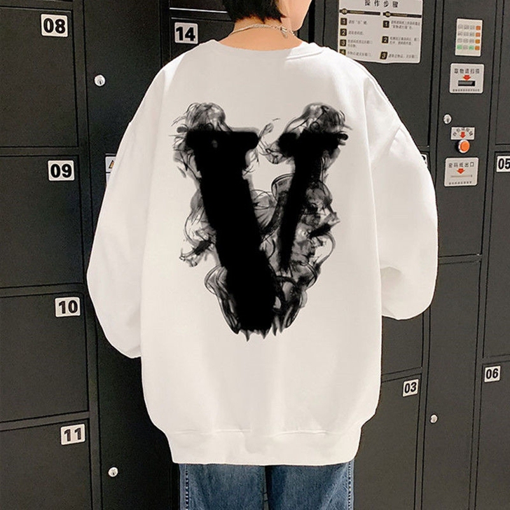 水墨烟雾oversize卫衣男春秋宽松圆领...