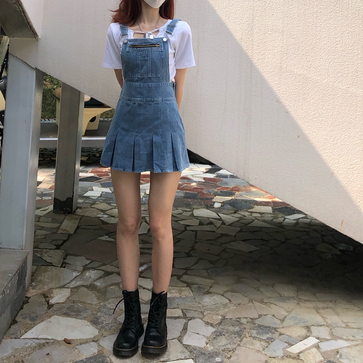 Jmshop牛仔背带裙！！！青春无敌！清纯...