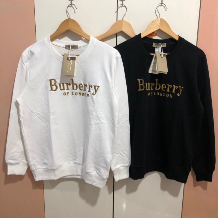 巴宝莉刺绣款男士卫衣春装加厚宽松男装上衣百...