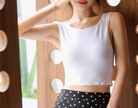 运动无袖背心女夏季外穿带胸垫打底内搭小吊带...