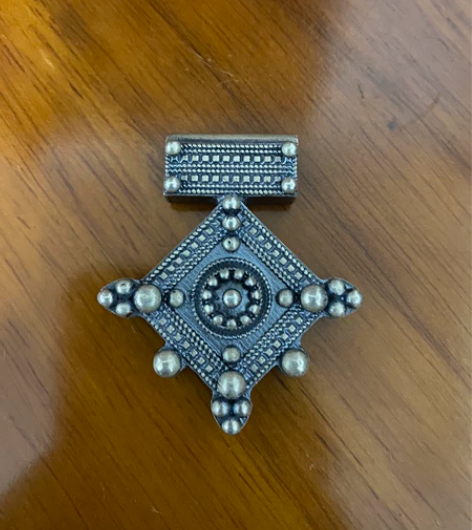 925银摩洛哥北非布格德特三毛同款老银挂坠...