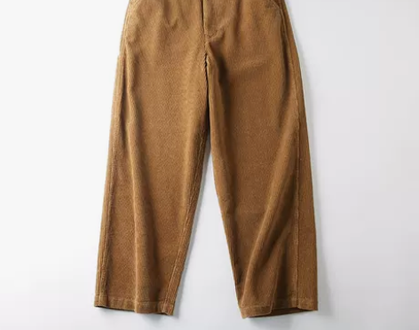 U家试衣间设计师合作款秋冬男装灯芯绒宽腿工...