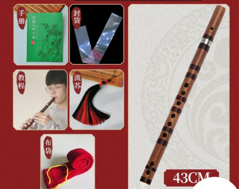 楚吟 成人竖笛6孔无膜专业演奏大FG调苦竹...