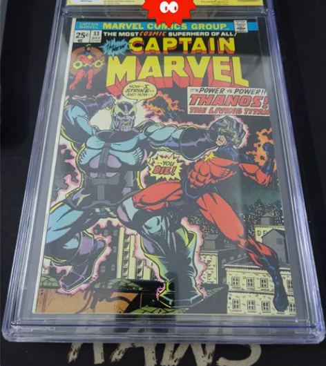 cgc评级8.5  74年黄砖签字 灭霸首...