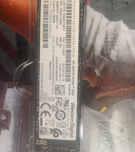 个人笔记本升级换下来，sn730256g。...