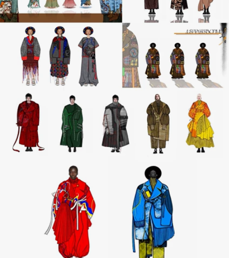 【服装设计】服装设计效果图、款式图、灵感来...