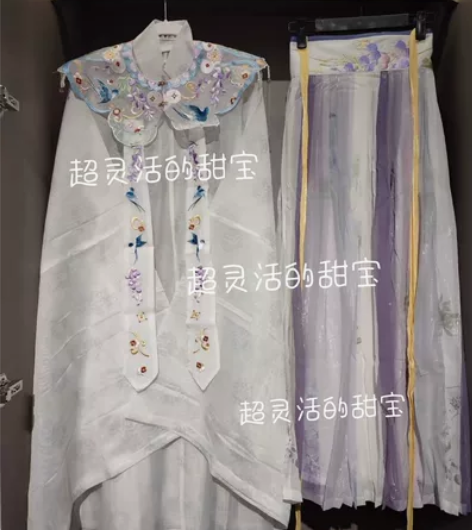 都城南庄明制汉服长春花对襟立领长衫一片式齐...