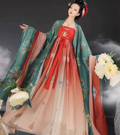 汉旭原创汉服女唐制【至尊红颜】诃子裙全套大...