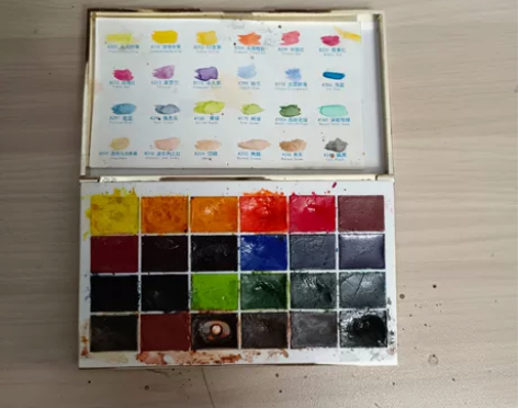 鲁本斯固体水彩颜料12色24色48色珠光色...