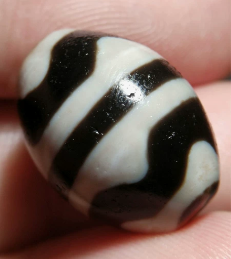 整体蕞高糯达洛虎牙天珠,天珠典藏嫩黄肉天珠...