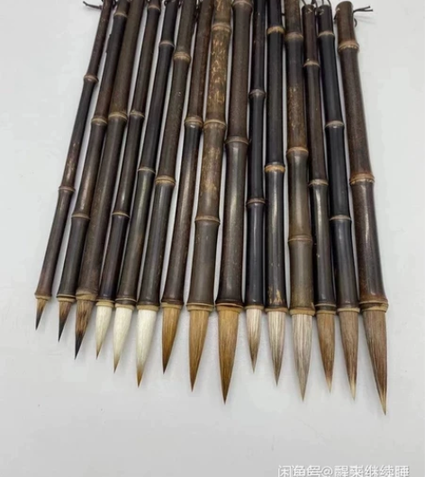 自家老人老技师纯手工制作的精致毛笔，原料采...