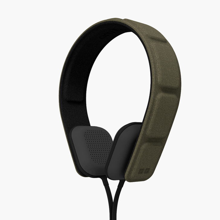 法国品牌高端时尚头戴式有线耳机双色布艺重低...