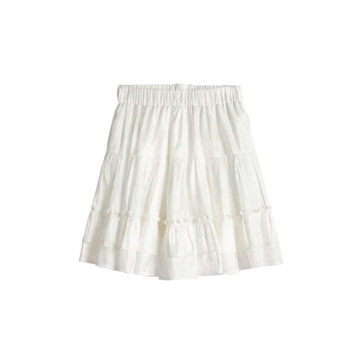 范智乔 白色蛋糕裙女半身裙夏季薄款设计感小...