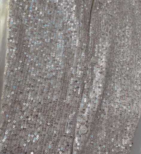 网红你的呵呵同款,亮片衬衫蕾丝一步裙一套搭...