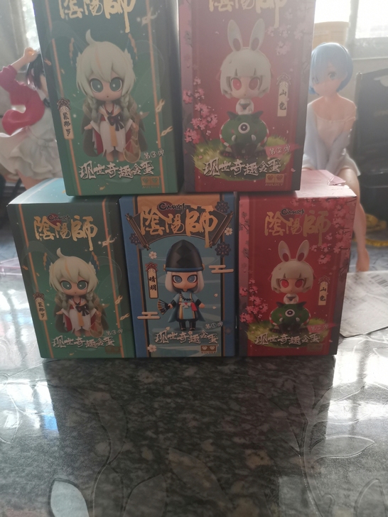 正版 奥迪双钻阴阳师盲盒手办现世奇趣盒蛋第...