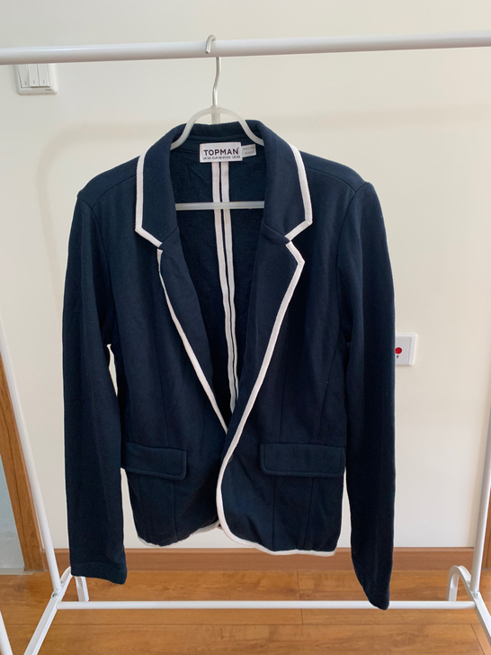 topman男士蓝色休闲西服 好看轻松潇洒...