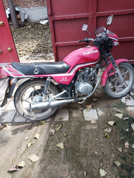 闲置多年的豪爵摩托，哪都挺好的。行驶的不多...