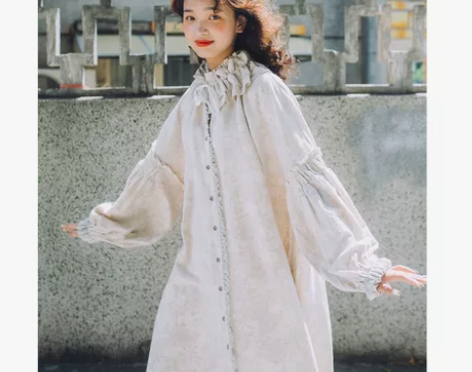 蜜汁《文艺复兴》法式少女复古森女宫廷风宽松...