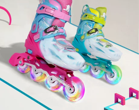 【狂欢价】美洲狮轮滑鞋儿童初学者套装专业品...