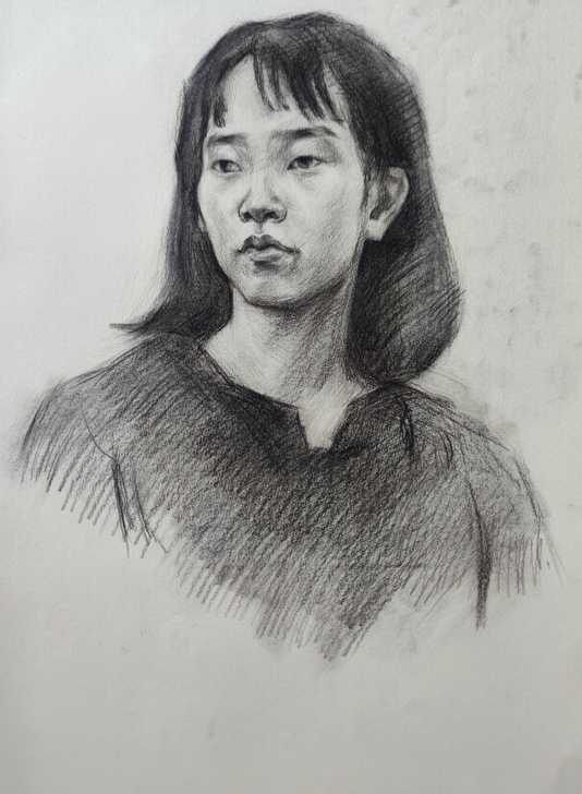 高中画的素描画