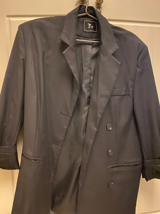 绿标宽松西服。正穿的季节。