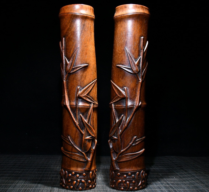 花梨木雕刻节节高镇尺，长29.5cm宽6c...