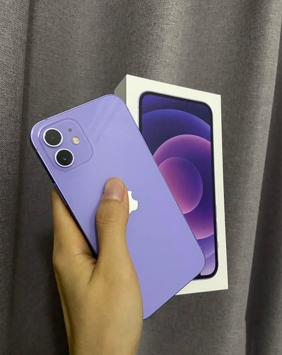 新买的苹果12紫色128g