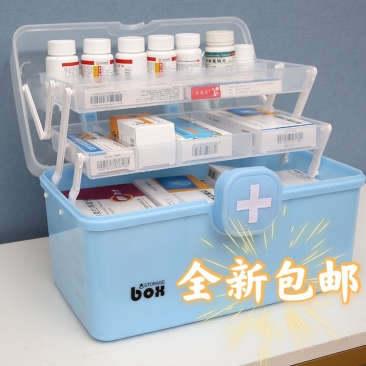 【处理】医药箱家用大容量家庭常备医疗急救包...