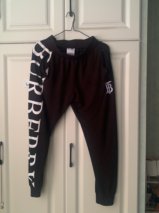 巴宝莉b家字母休闲裤卫裤