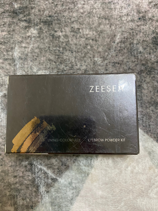 滋色立体三色眉粉深咖色