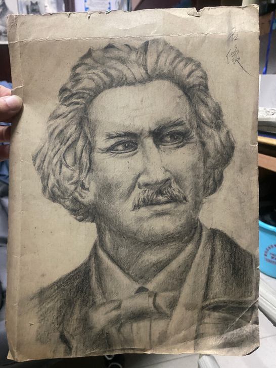 老素描一张，包老，牛皮纸