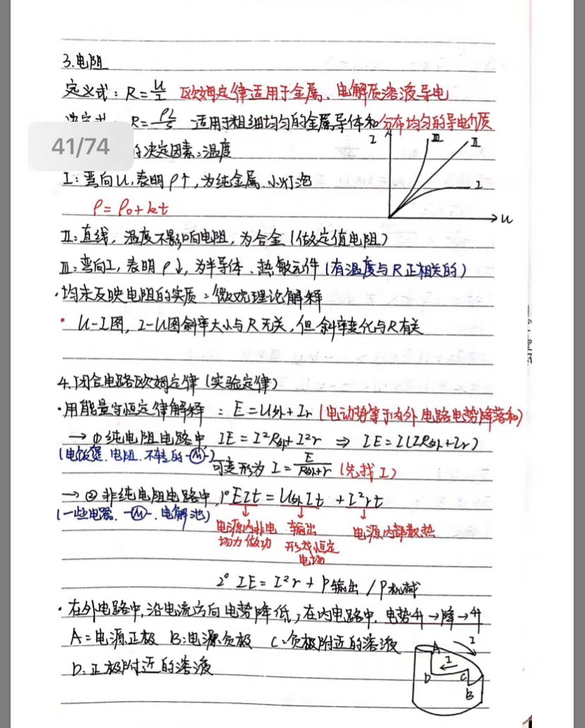 清华大学高考手写笔记物理化学生物语文数学英语