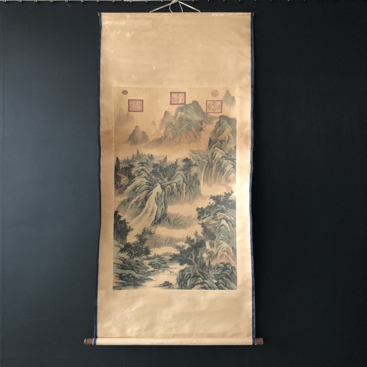 【唐寅】漫川入海，三尺中堂作品