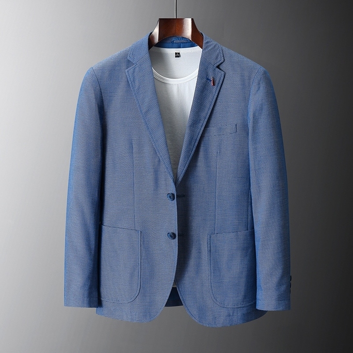 尾货撤柜男装西服上衣便西单排扣修身春秋纹路...