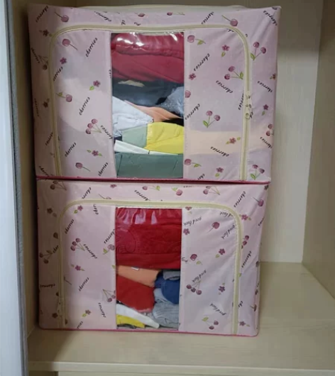 【3个72L】加厚牛津布收纳箱 布艺整理箱...