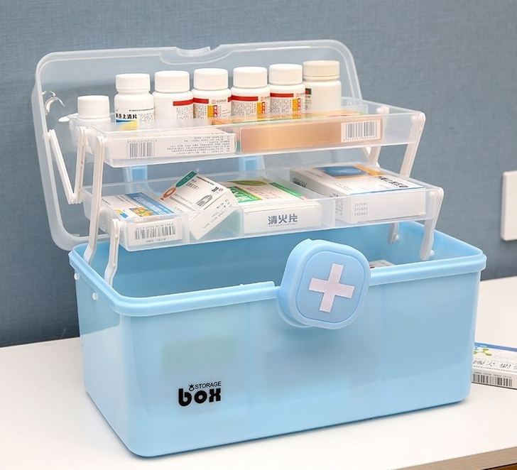 家用医药箱多层大容量便携医疗应急常备药小药...