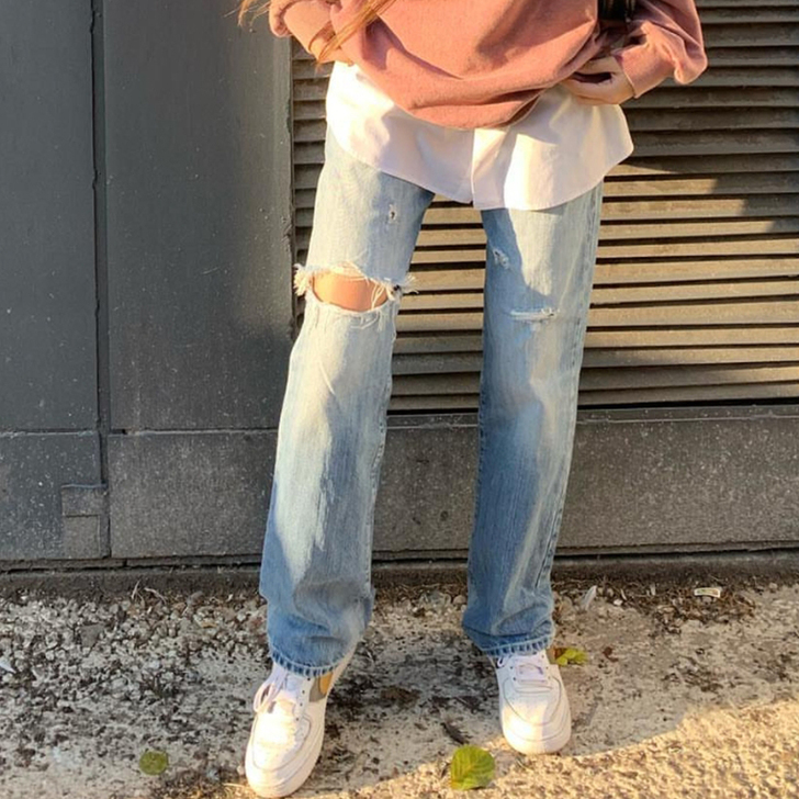 牛仔裤 原版的牛仔裤和图片有一点点的不一样