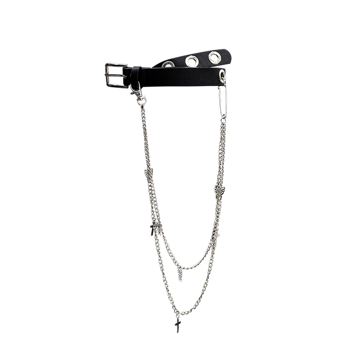 CHICSKY 原创金属感朋克风腰带女高街...