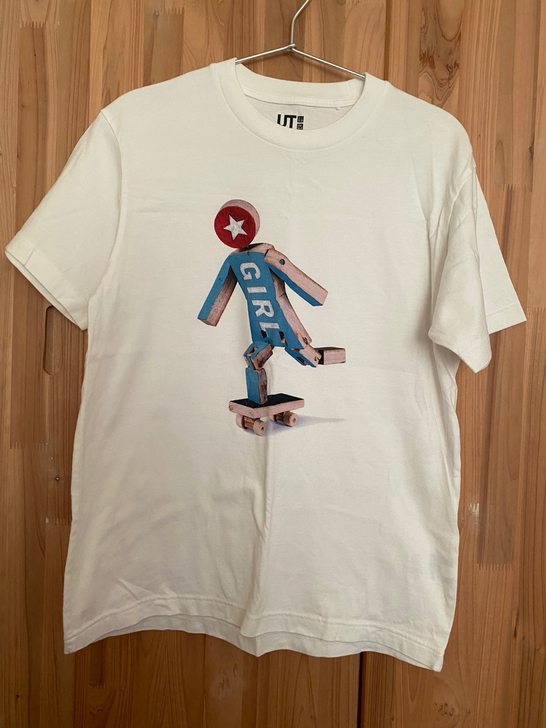 优衣库滑板品牌合作版T恤，正品，Girl合...
