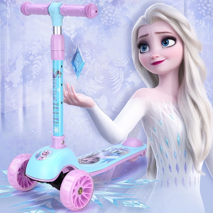 迪士尼儿童滑板车3-6-12岁宝宝平衡滑板...