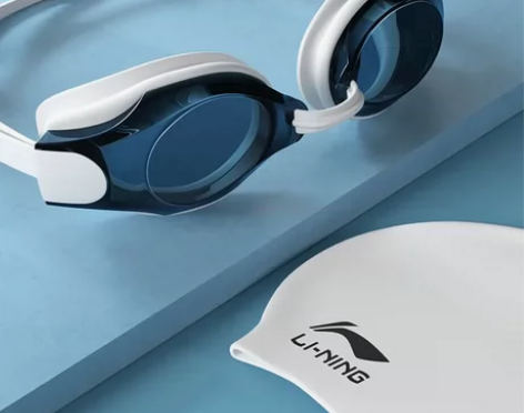 全新李宁泳镜防水防雾高清游泳装备泳帽泳镜套...