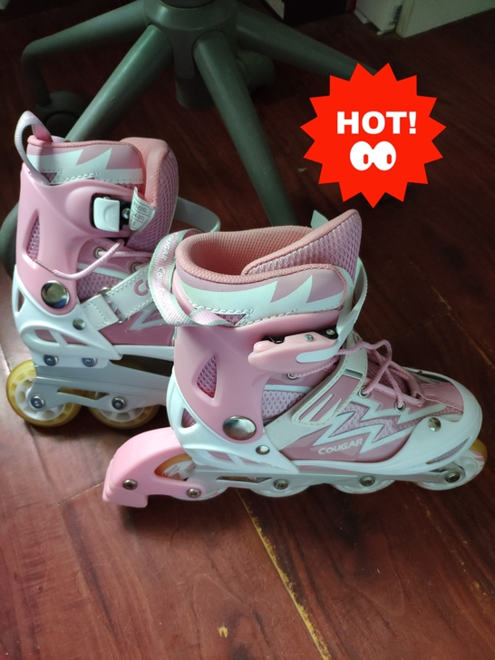 成人单排滑冰鞋（女）无护具只滑过一次