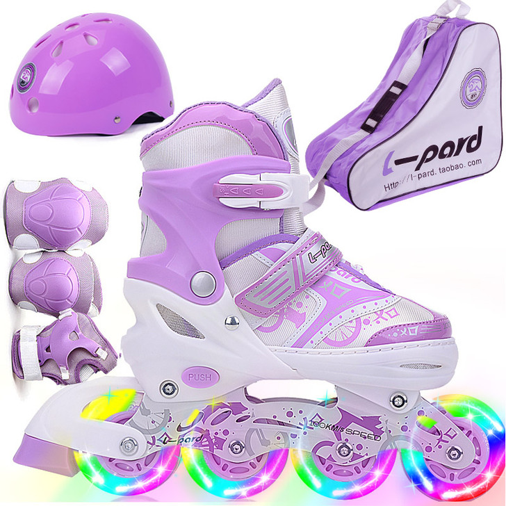 捷豹溜冰鞋儿童 轮滑鞋滑冰鞋旱冰鞋 初学者...