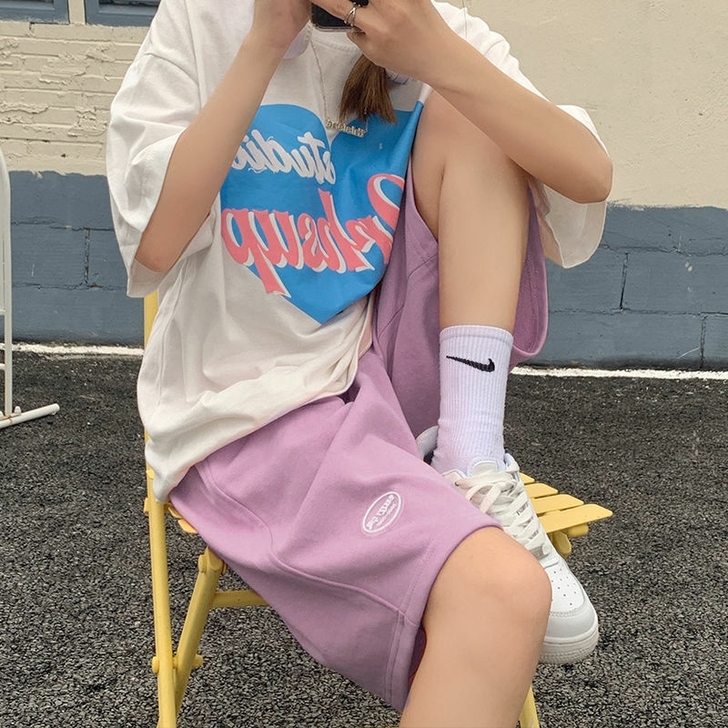 棉2021新款运动短裤女夏学生韩版宽松百搭...