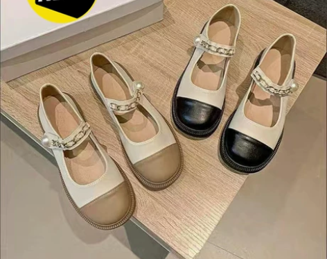玛丽珍鞋女鞋法式小皮鞋平底小香风单鞋女夏2...