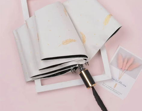 遮阳伞女自动黑胶三折伞晴雨两用坚固抗风时尚...