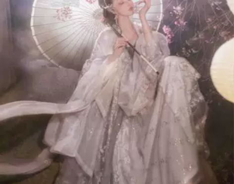 司南阁原创[夜樱]汉服女款唐制直领衫齐胸裙...